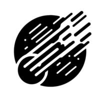 Black and White Comet Trail vector