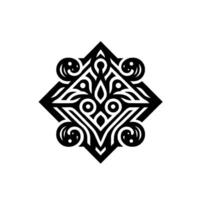 Geometric Ornament Black and White Decorative Pattern vector