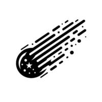 Black White Minimalist Comet vector