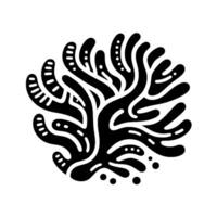 Abstract Organic Pattern, Black and White, Element vector