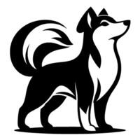 Sleek Husky Silhouette vector