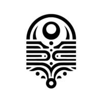 Abstract geometric in black and white minimalist vector