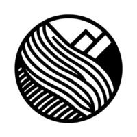 Abstract black and white circle geometric lines and shapes vector