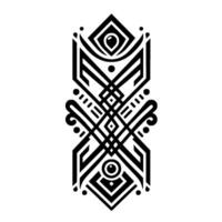 Abstract geometric pattern in black and white vector