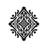 Geometric ornament, black and white , elegant symmetry vector