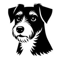 Schnauzer dog silhouette simple, bold for branding vector