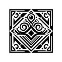 Geometric black and white ornament art deco, , patterned vector
