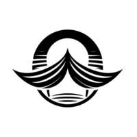 Abstract black and white badge creative emblem vector