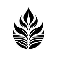 Abstract leaf modern black white or pattern element vector