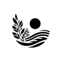 Abstract Black and White Nature vector