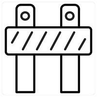 Under Maintenance in black line color vector