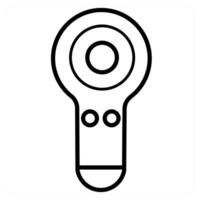 Controller and game icon concept in black line color vector