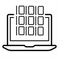 Software and program icon concept in black line color vector