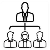 Social Network and connection i in black line color vector