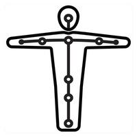 Motion Tracking and innovation icon concept in black line color vector