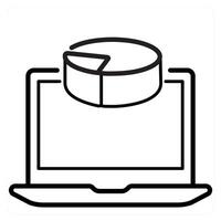 3D designing and creation icon concept in black line color vector