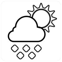 Day Rain and weather icon concept in black line color vector