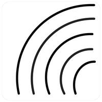 Rainbow and rain icon concept in black line color vector