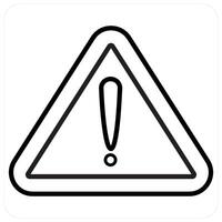 Danger and alert concept in black line color vector