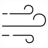 Wind and air concept in black line color vector