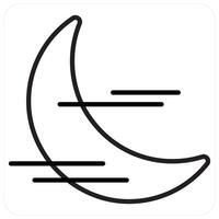 Fog and mist icon concept in black line color vector