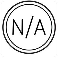 Not Available and not allowed icon concept in black line color vector