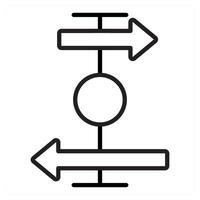 Sequence icon concept in black line color vector