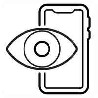Impression icon concept in black line color vector