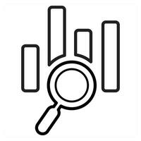 Data Search concept in black line color vector