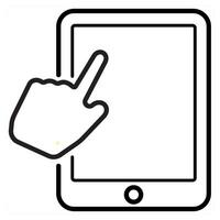 Pay Per Click concept in black line color vector