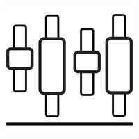 Sequence and series icon concept in black line color vector