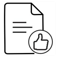 Approved Document concept in black line color vector
