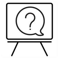 Information concept in black line color vector