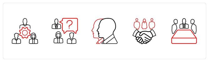 business management, question in red line color vector