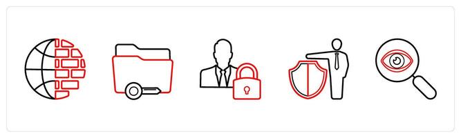 web, folder key in red line color vector