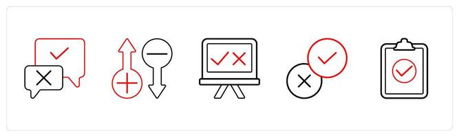 validation, rating, survey in red line color vector