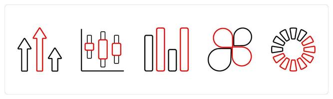 profit, analytics, sales analytics in red line color vector