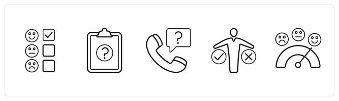 feedback survey, survey in black line color vector