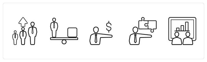 competence, balance, audit in black line color vector