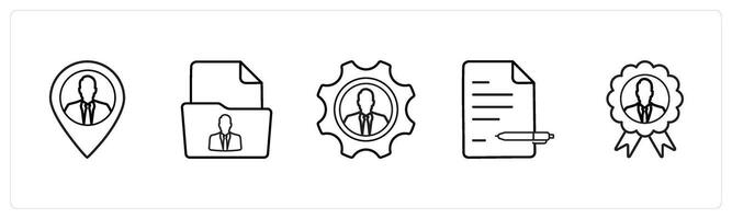 location, personal folder in black line color vector