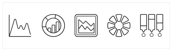 impressions, bar, analytics in black line color vector