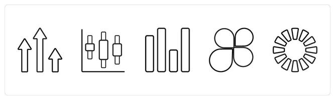 profit, analytics, sales analytics in black line color vector