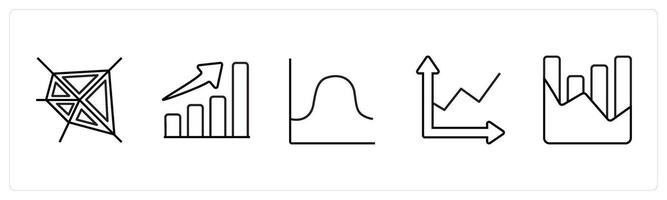 pentagon, growth analysis in black line color vector