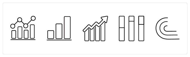 sales analysis, growth chart in black line color vector