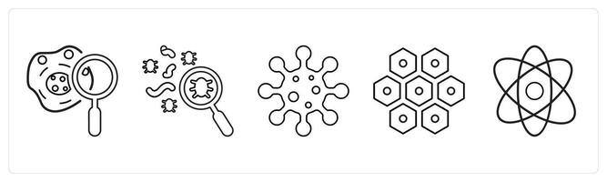 A set of 5 medical icons as yoga, exercise, dietary food in black line color vector