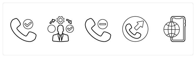 A set of 5 mix icons as right contact, right management, remove contact in black line color vector
