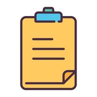 Clipboard icon for note taking and task management concepts. vector