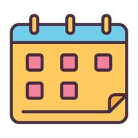 Calendar icon for schedule and planning. vector