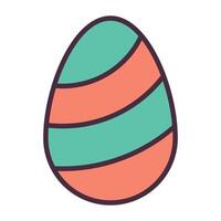 Decorated Easter egg for spring celebration concepts icon. vector