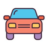 Car front view icon for transport and automotive concepts. vector